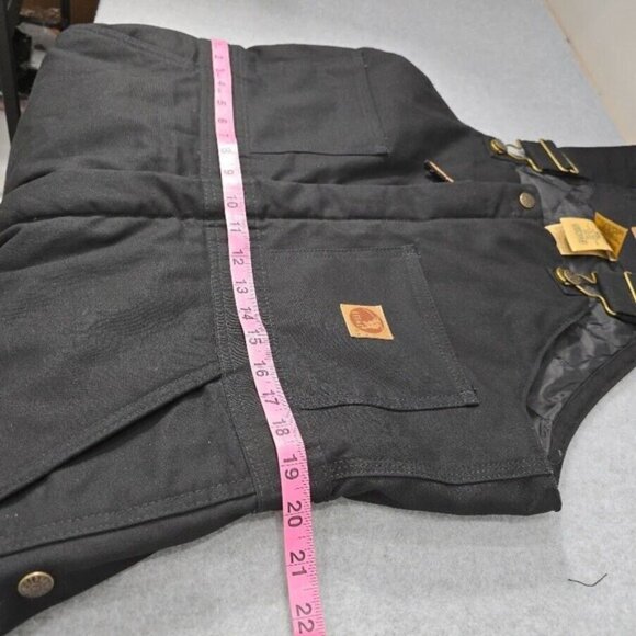 Berne Insulated Overalls Medium Short 40-42 Black Bib Canvas Workwear - Picture 11 of 16